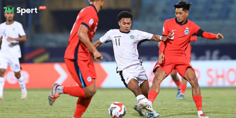 U22 Singapore vs U22 Timor Leste: Địa chấn đầu tiên tại giải 8 Timor Leste đã có nửa cuối hiệp 1 thi đấu hiệu quả